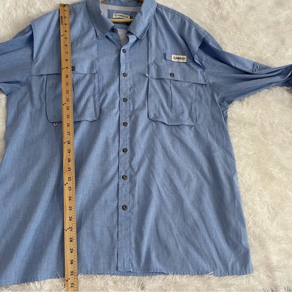 Magellan Relaxed Fit Fishing Shirt Men’s 2XL Light Blue Vented Moisture Wicking - Picture 7 of 7